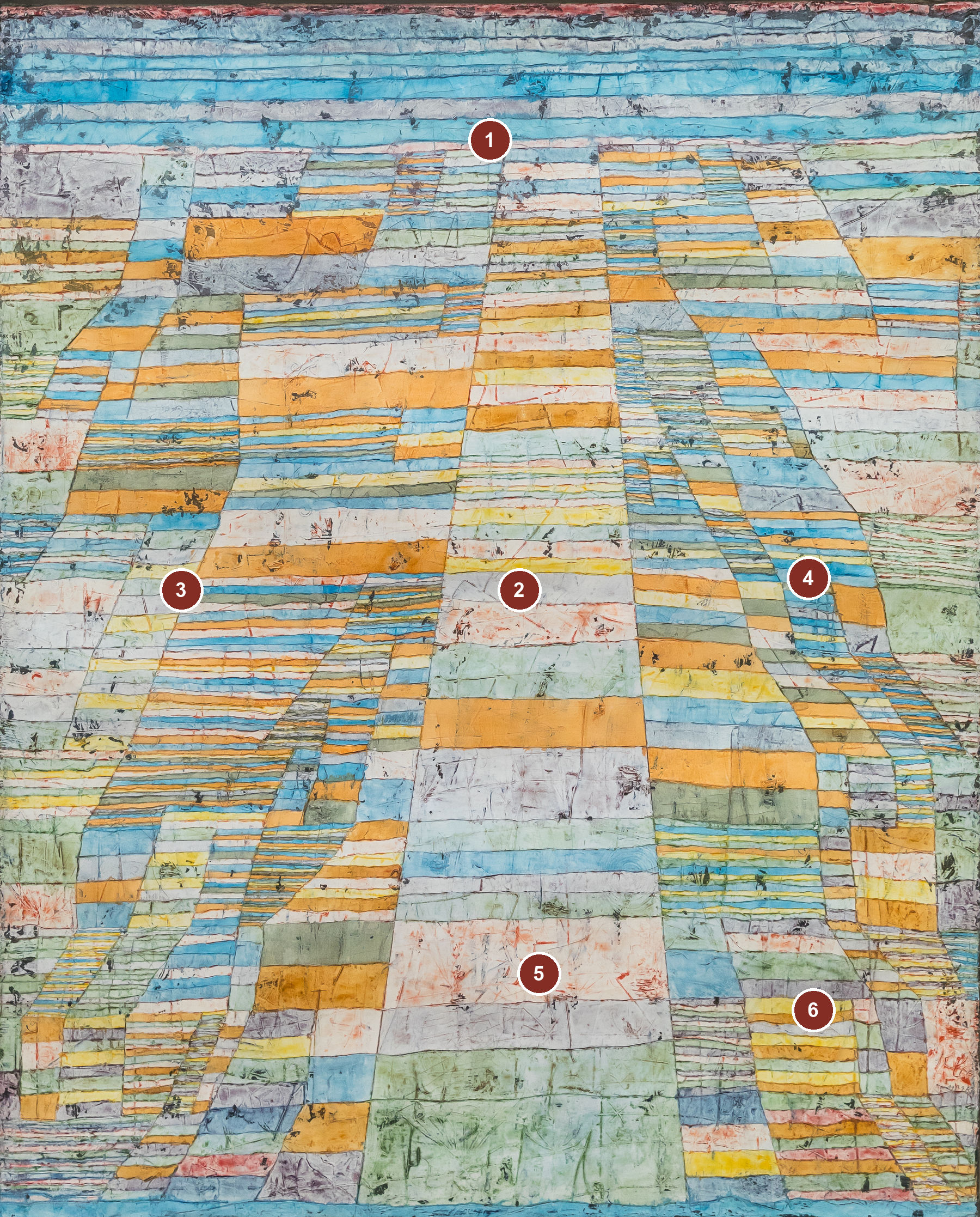 Numbered guide to 6 visual details in Highway and Byways